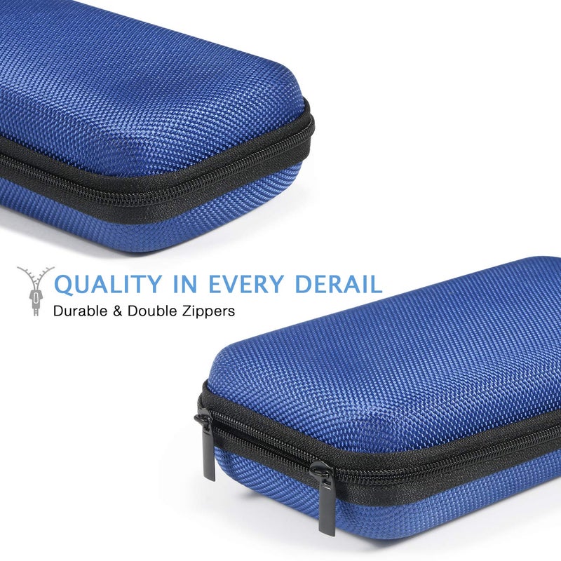 GLCON Portable Protection Hard EVA Case for External Battery, Cell Phone, GPS, Hard Drive, USB/Charging Cable, Small Carrying Bag Mesh Inner Pocket, Zipper Enclosure, Universal Travel Pouch Bag - Image 5